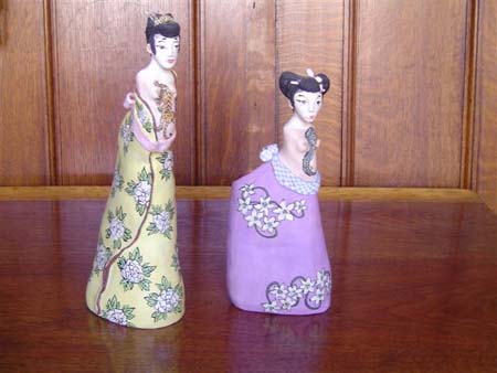Geisha vases N.Cartwright