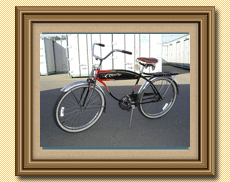 picture frame with photo bike